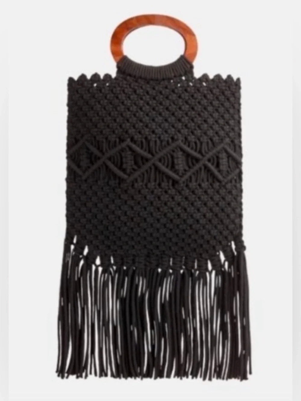 Danielle Nicole Macrame Bag in Black. New! - Picture 11 of 11